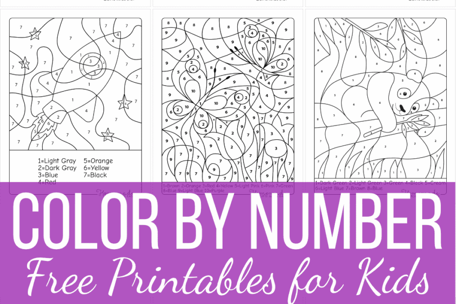 Free Color By Number Printables For Kids