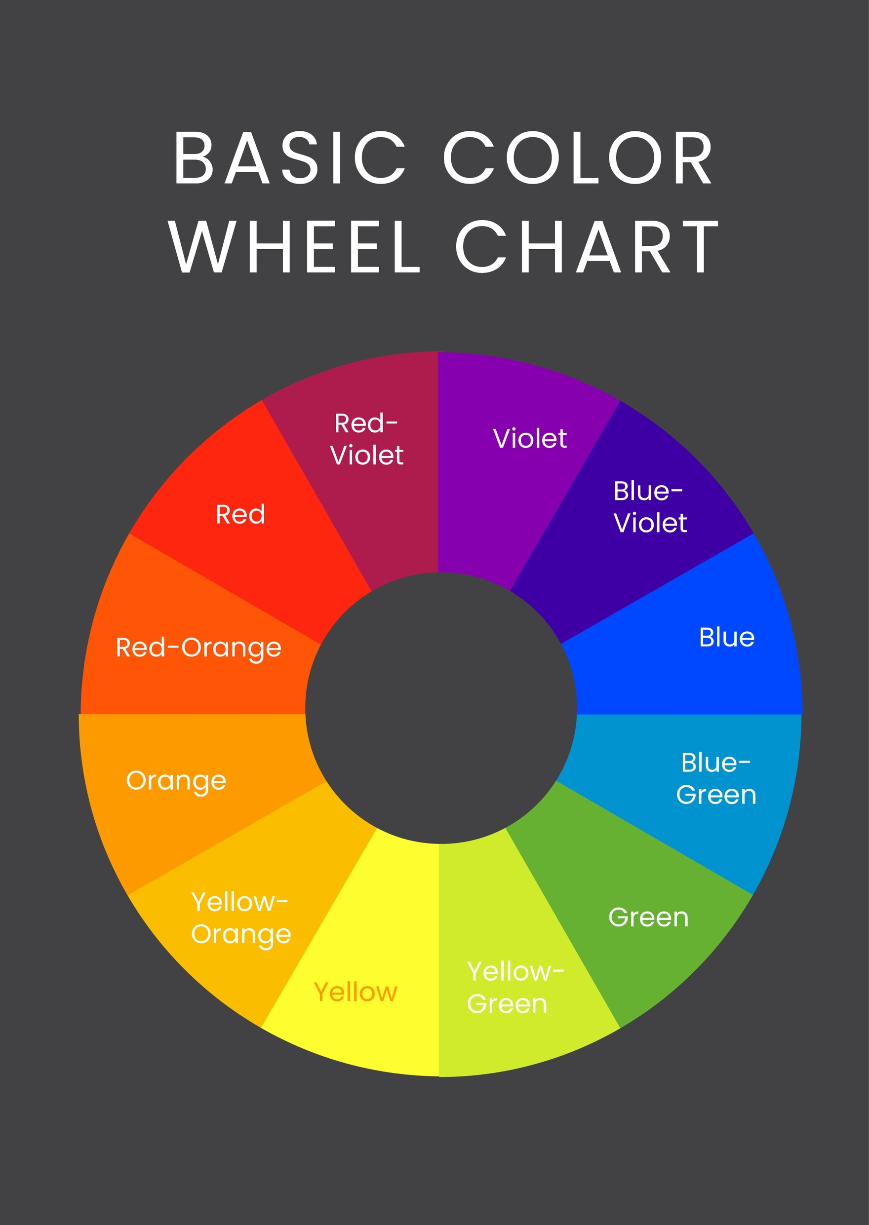 Free Color Wheel Chart Templates Editable And Printable