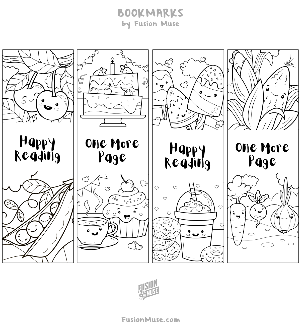 bookmark printables to color