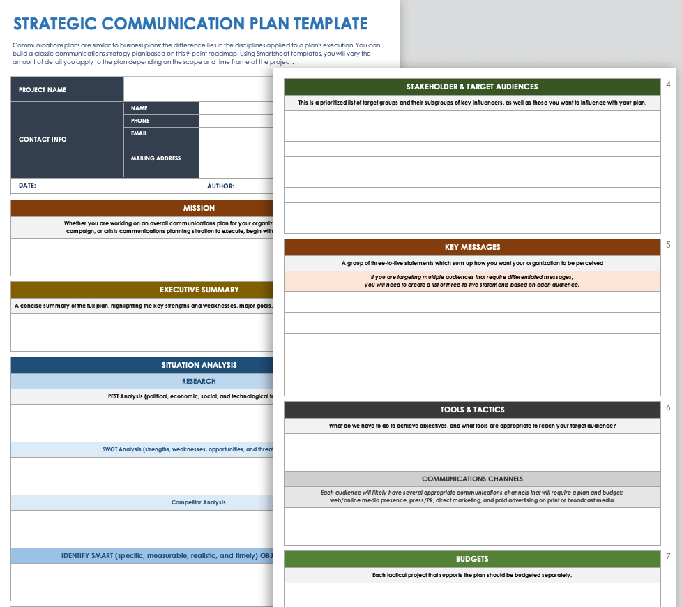 strategic communication plan template