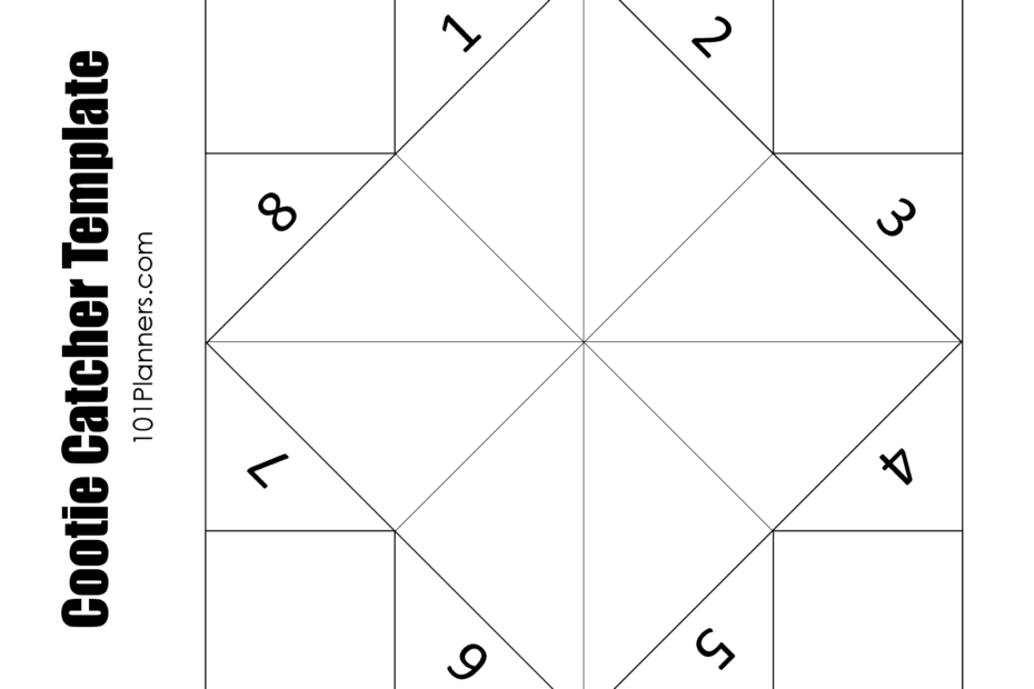 FREE Cootie Catcher Template Printable And Typeable