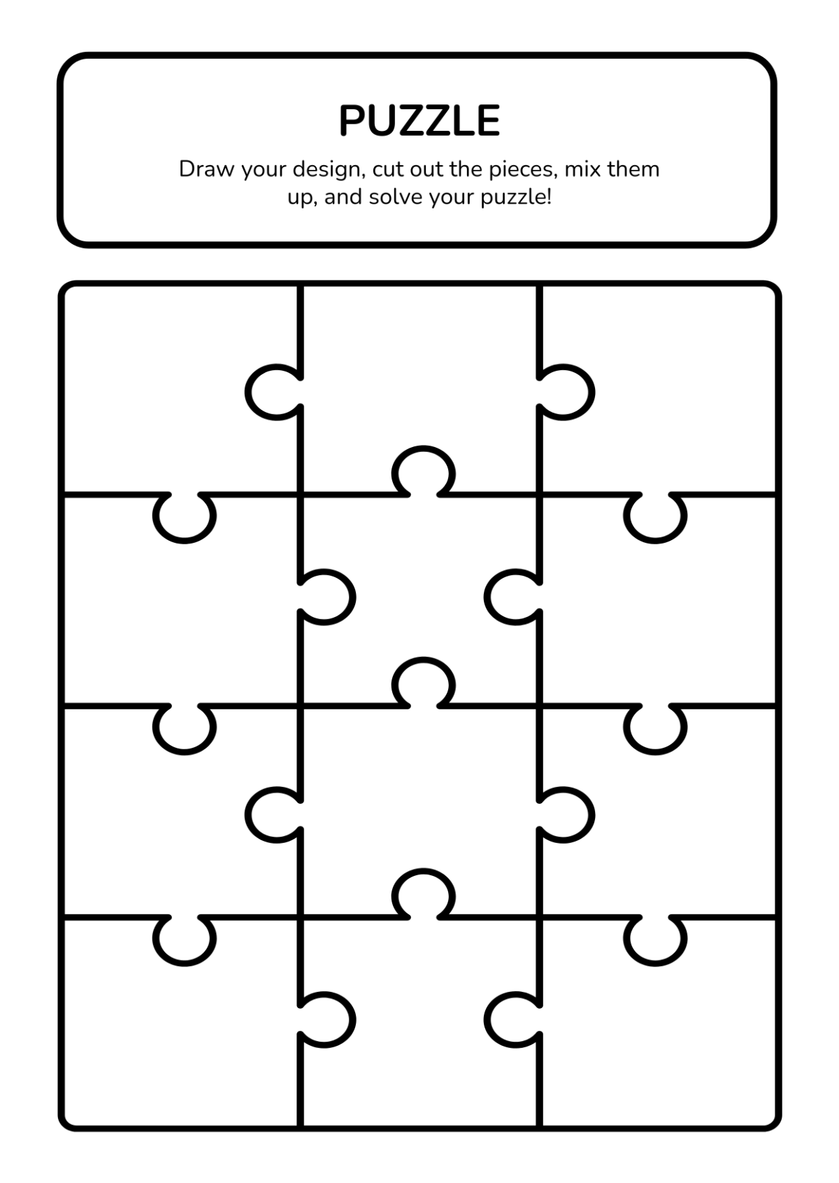 Free Cricut Puzzle Template To Edit Online