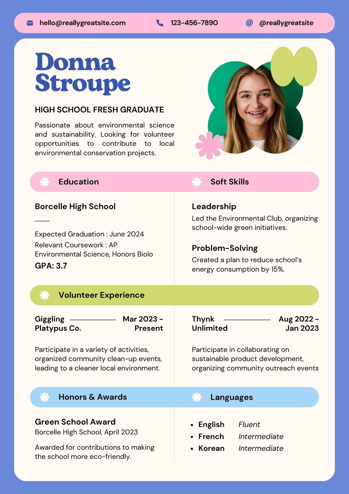 colorful resume templates word