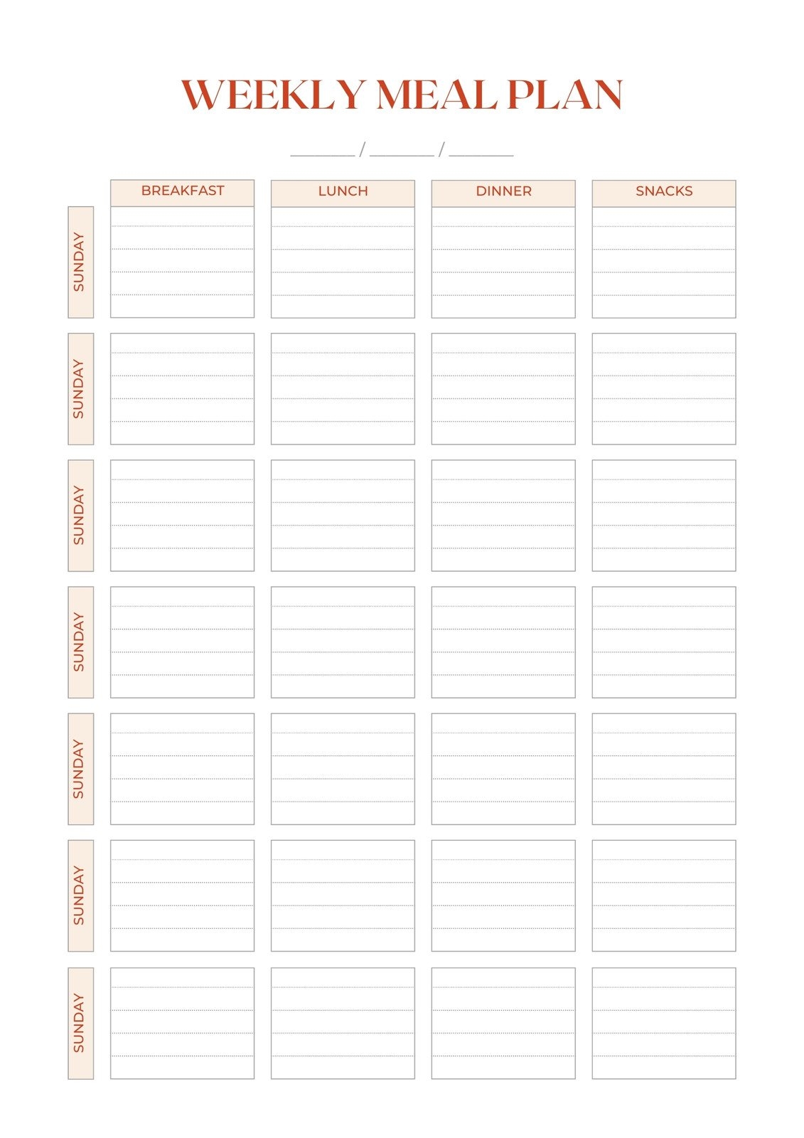 progressive dinner planning template