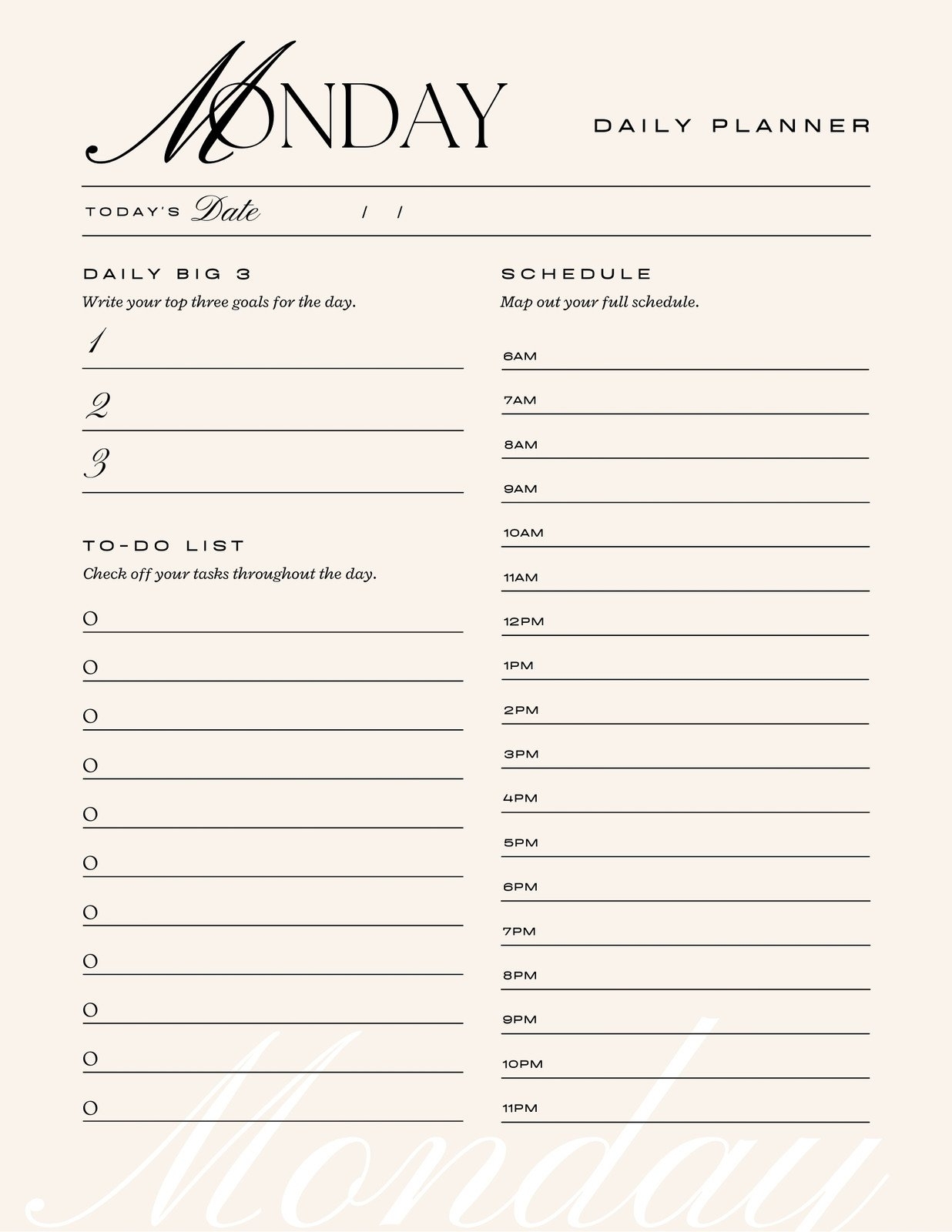 Free Daily Planner Templates To Customize Canva