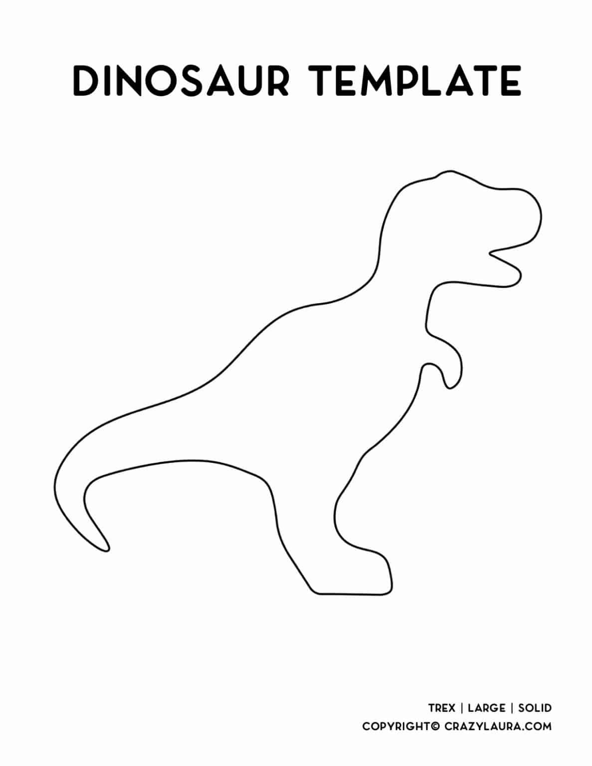 Free Dinosaur Template U0026 Printable Stencil Worksheets Library