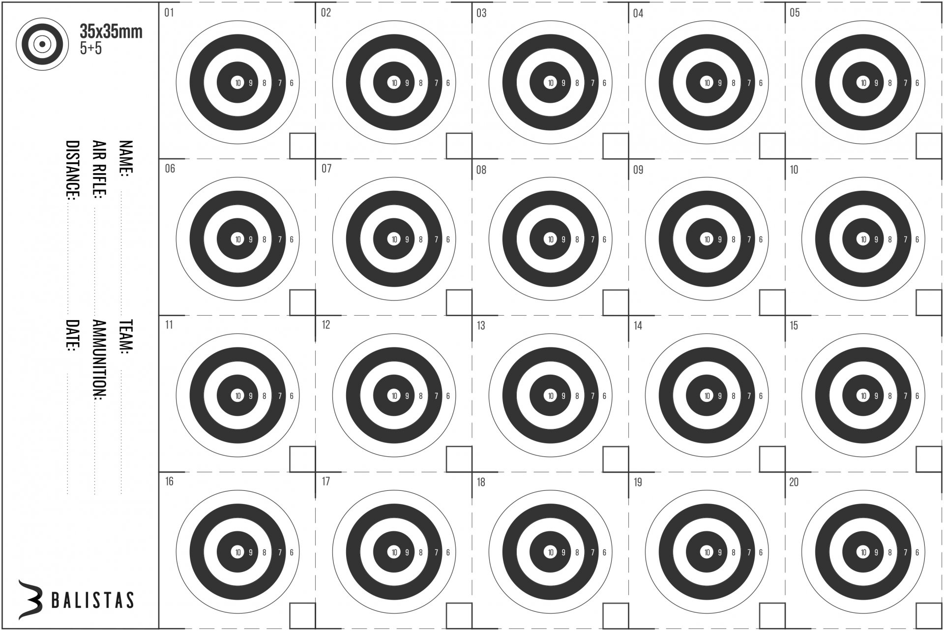 Free Downloadable Targets For An Air Rifle Pistol And PCP Rifle 