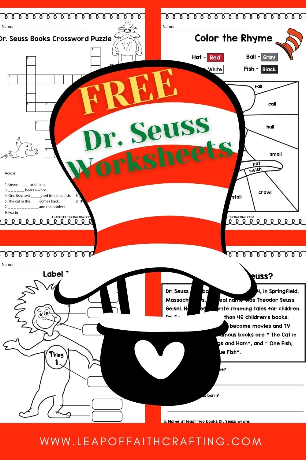 printable dr seuss hat template