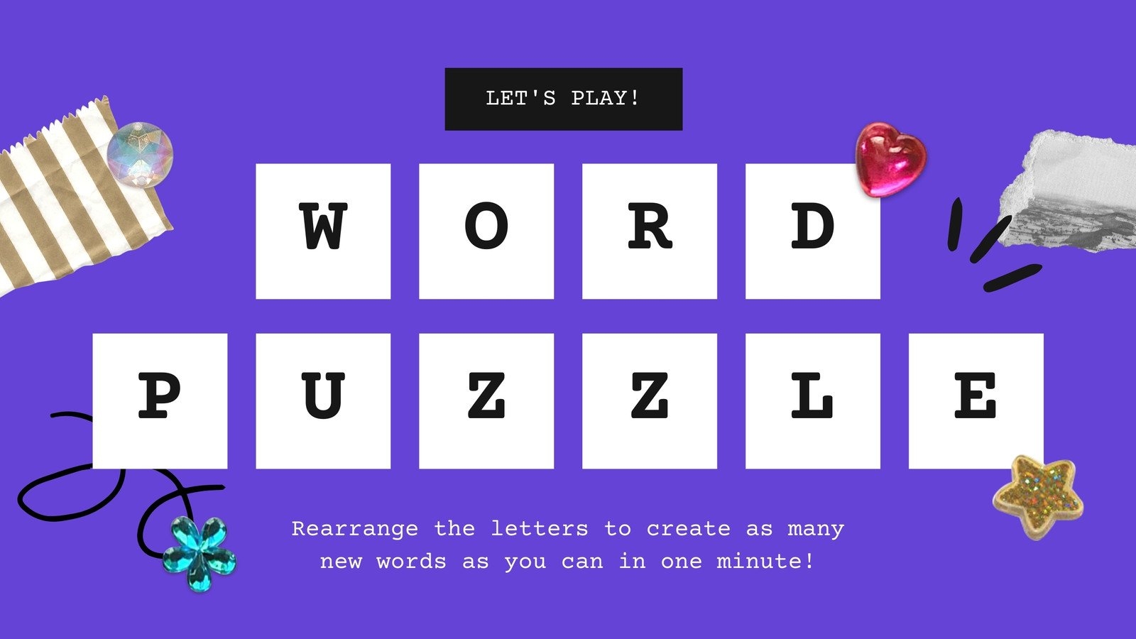 puzzle collage powerpoint template
