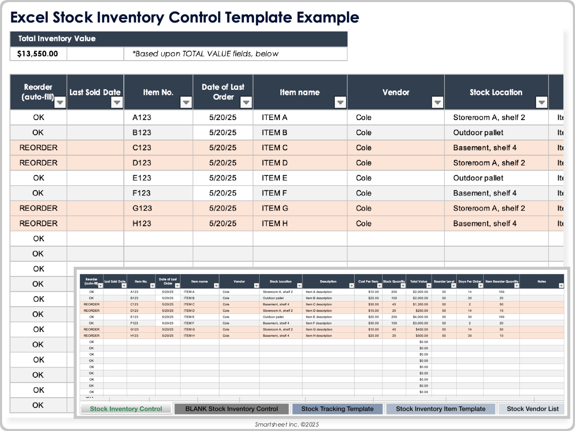 Free Excel Inventory Templates