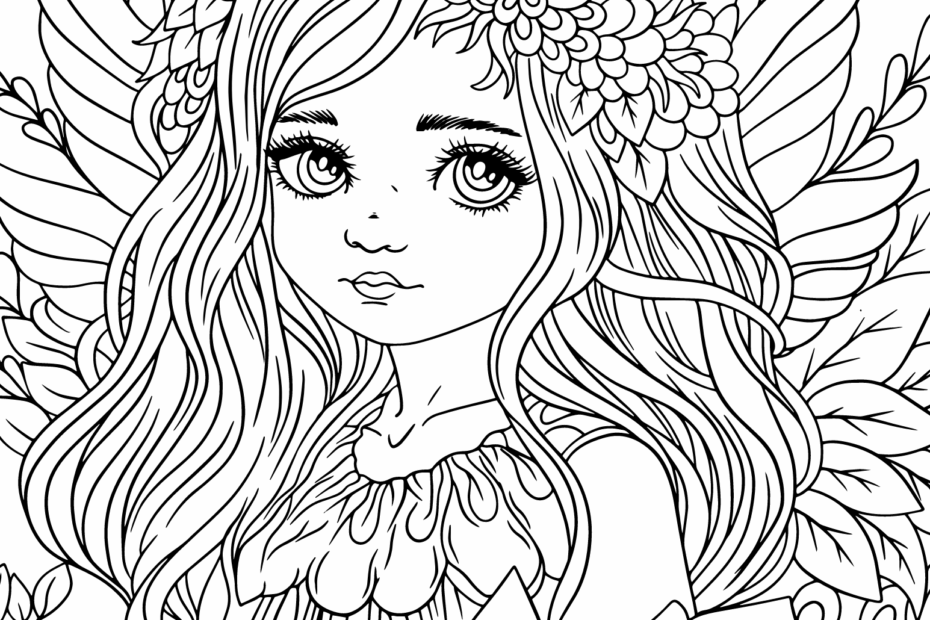 Free Fairy Coloring Pages For Kids And Adults