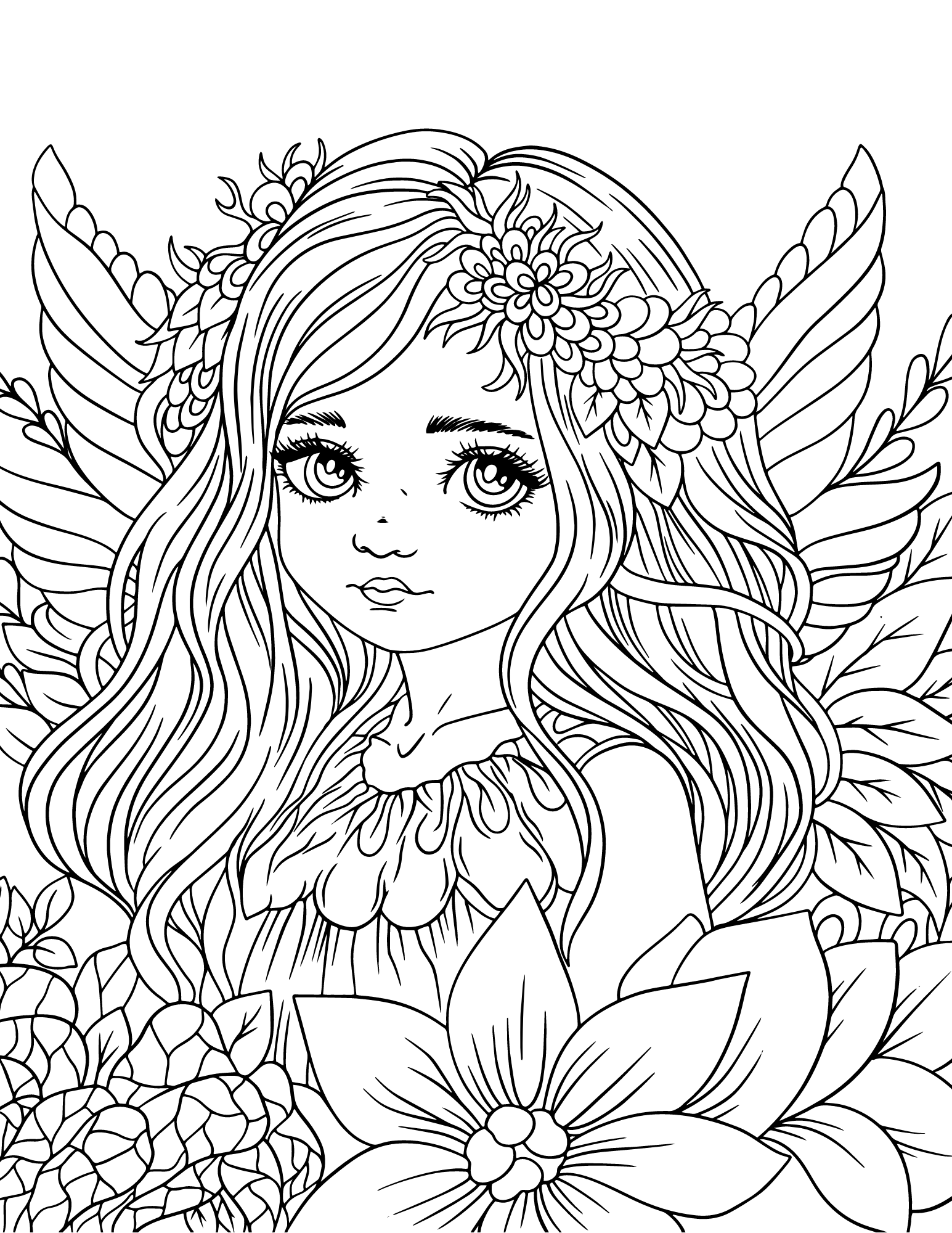 fairy printables coloring pages