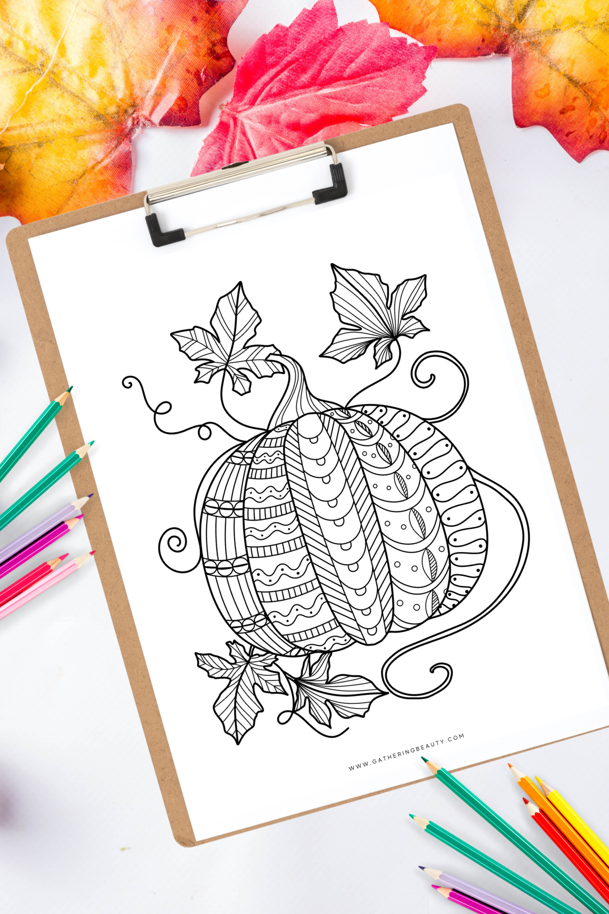 autumn color pages free printable
