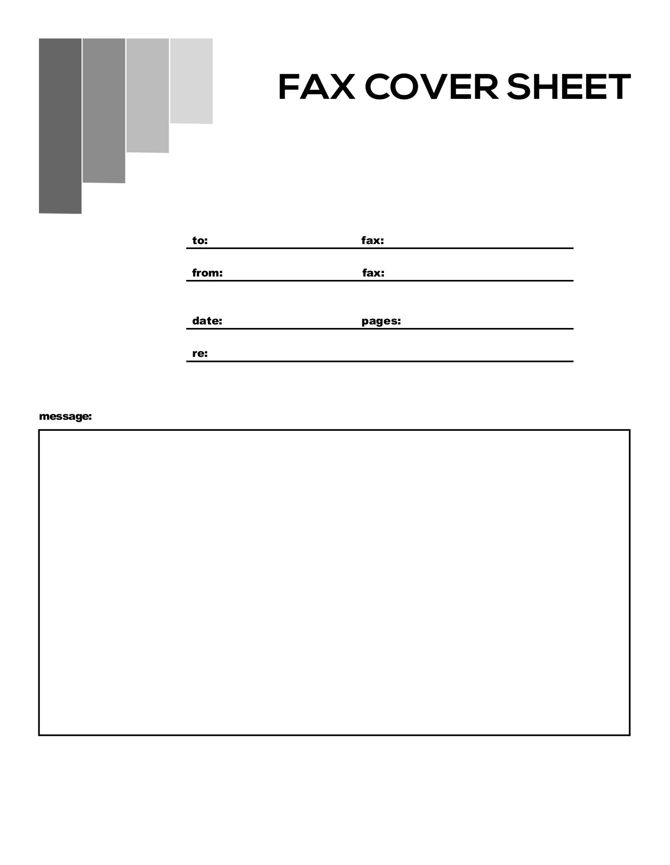 free printable fax cover sheet templates