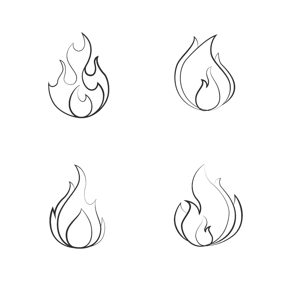 printable outline fire template