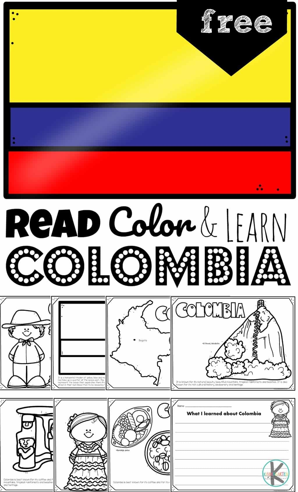 FREE FREE Colombia Coloring Pages And Worksheets