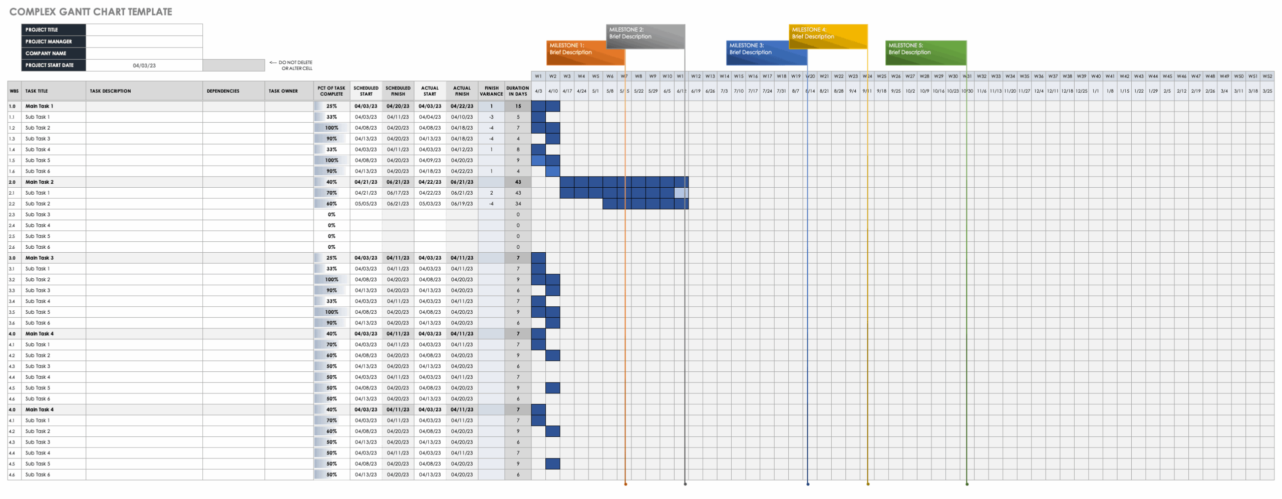 Free Gantt Chart Templates In Excel U0026 Other Tools Smartsheet