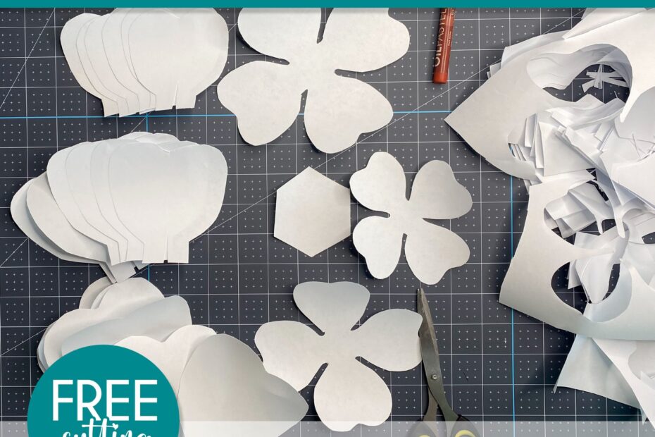 Free Giant Paper Rose Template Creative Vector Studio