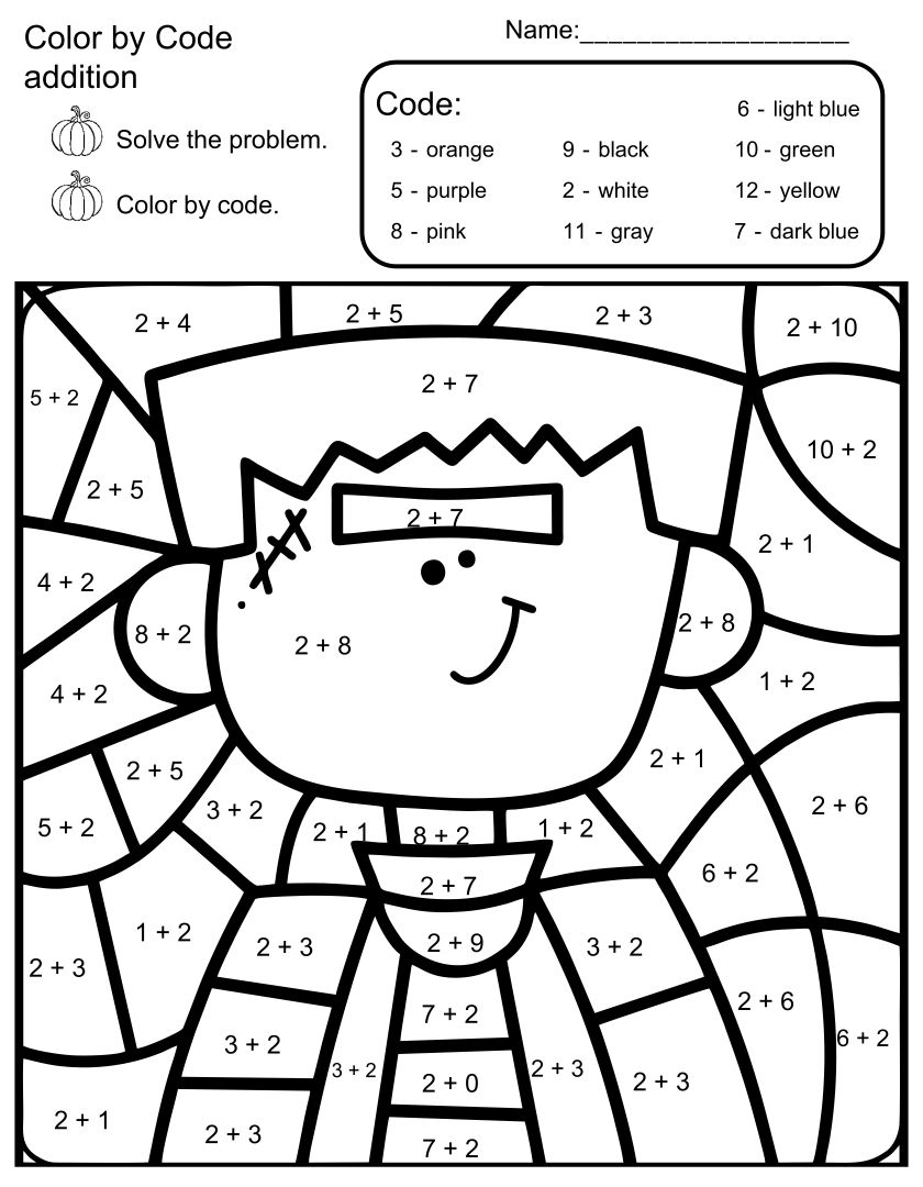 free halloween math worksheets