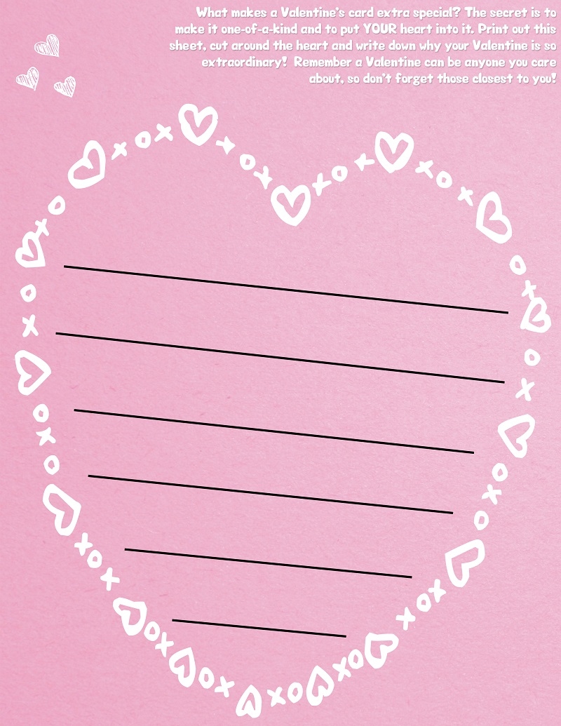 free printable valentine writing paper
