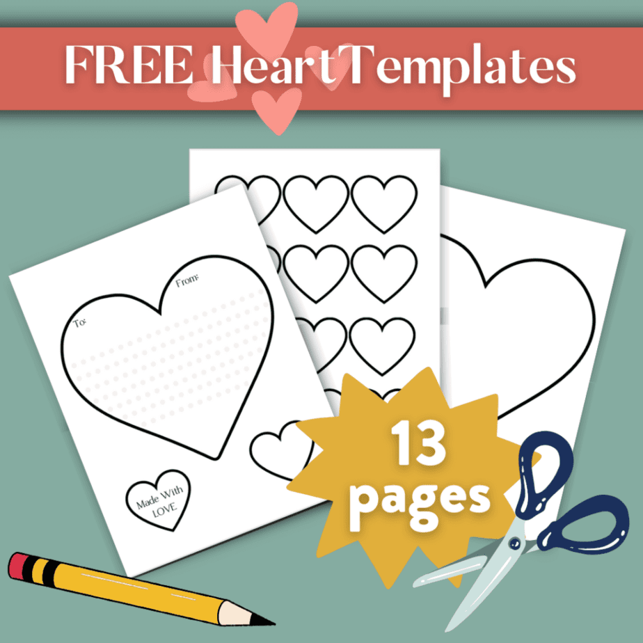 free heart stencils printable