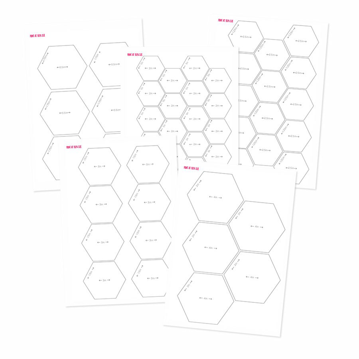 Free Hexagon Patchwork Templates Gathered