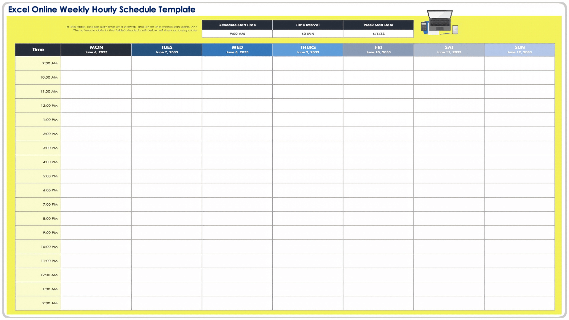 Free Hourly Schedule Templates All Formats Editable U0026 Printable
