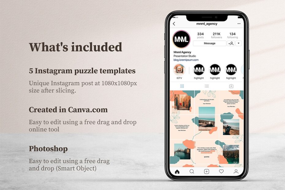 Free Instagram Puzzle Template Free Design Resources