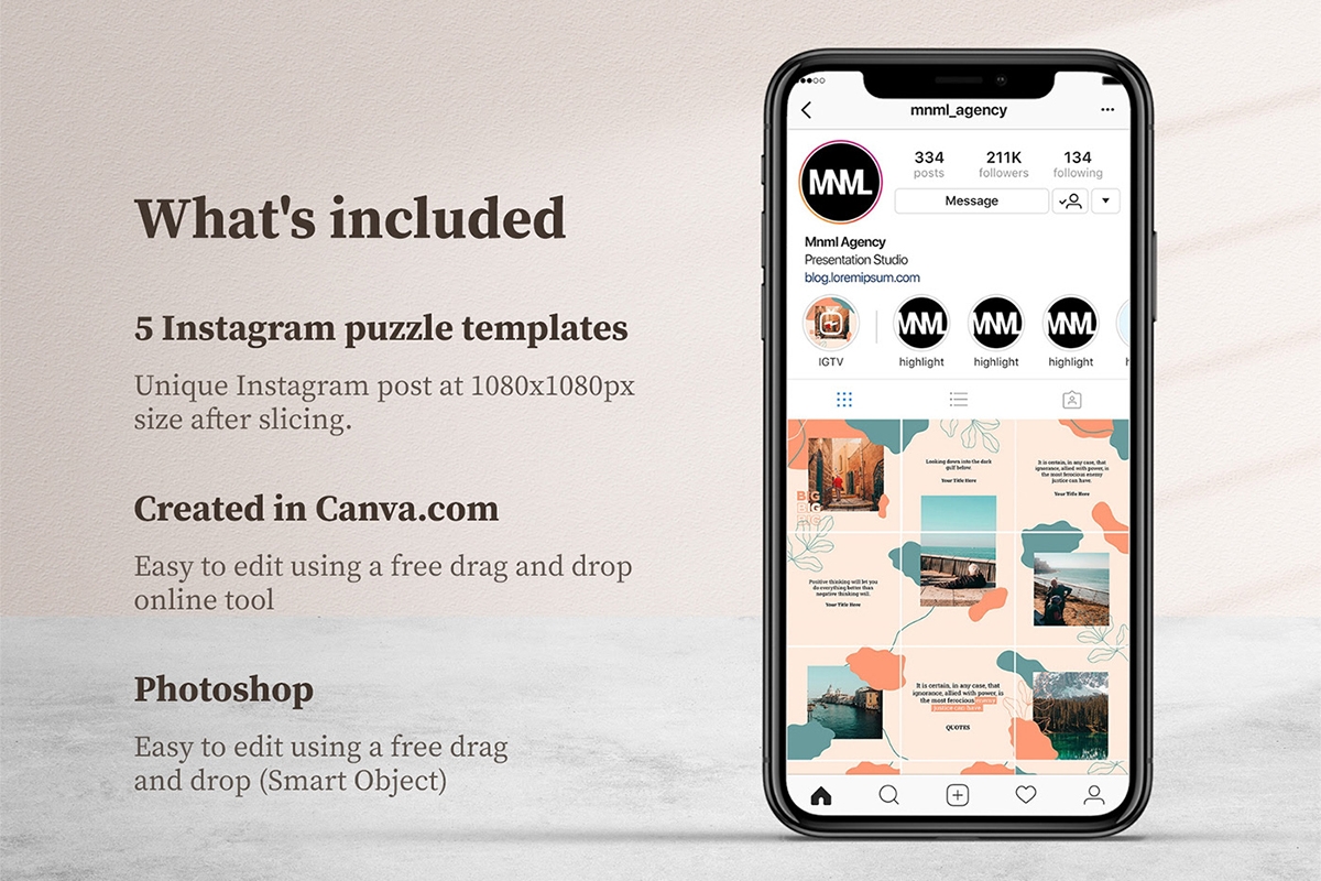 Free Instagram Puzzle Template Free Design Resources