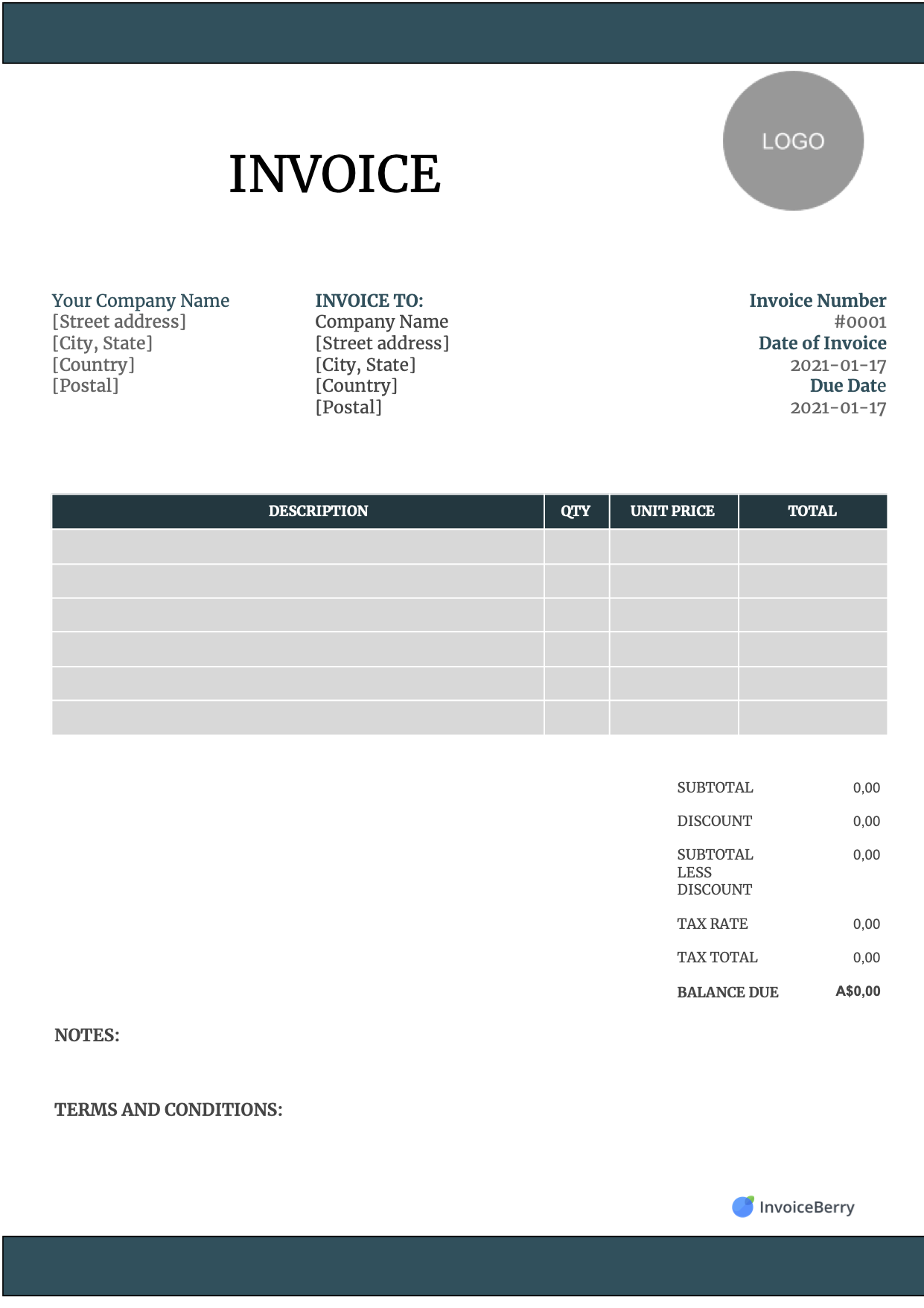 free invoice templates printable