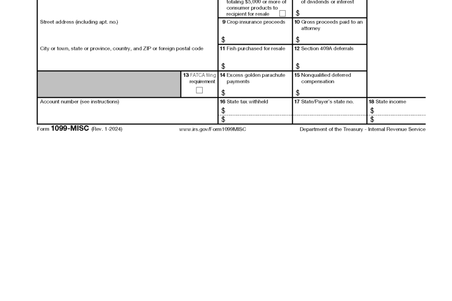 Free IRS Form 1099 MISC PDF EForms