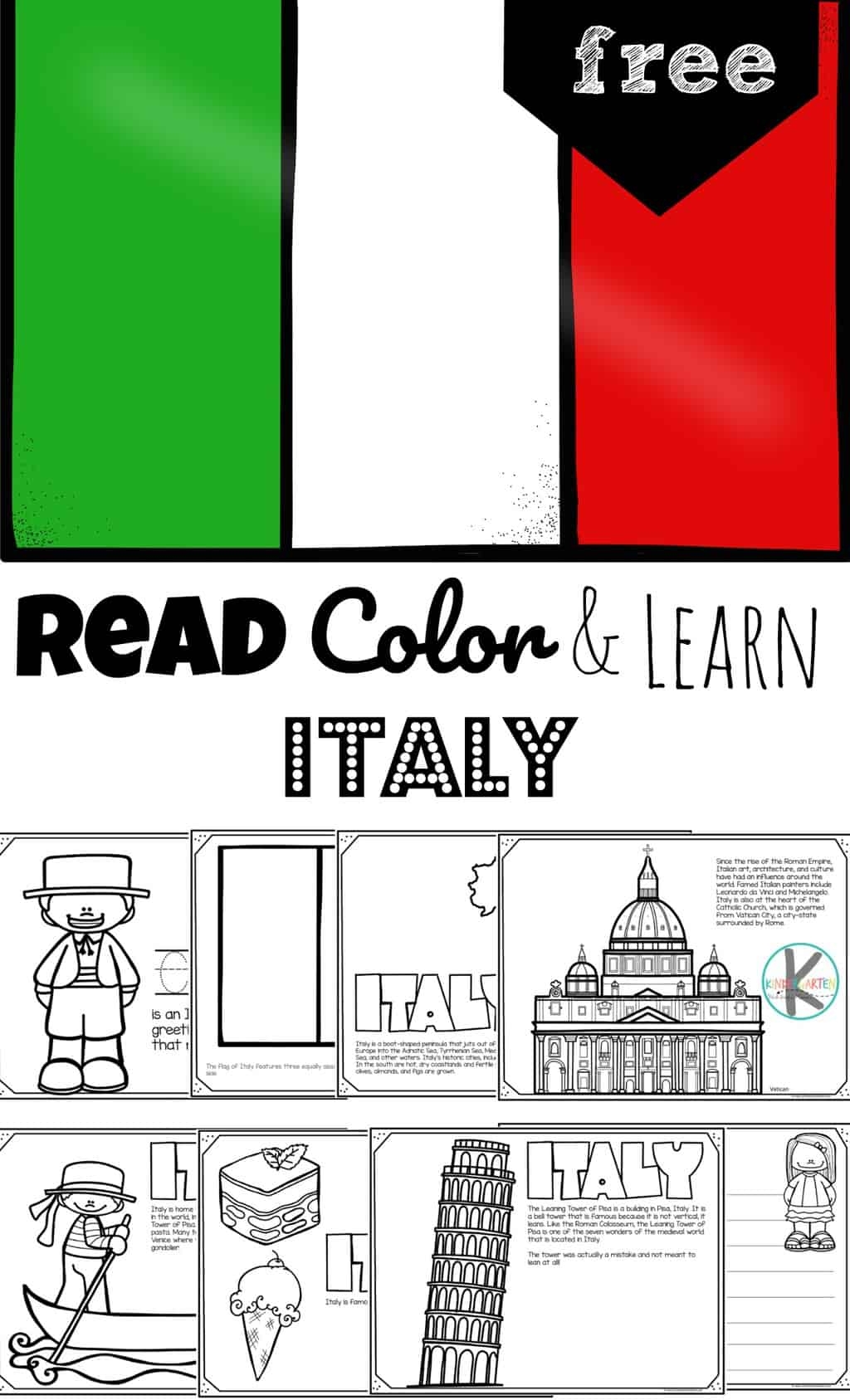 printable italian flag