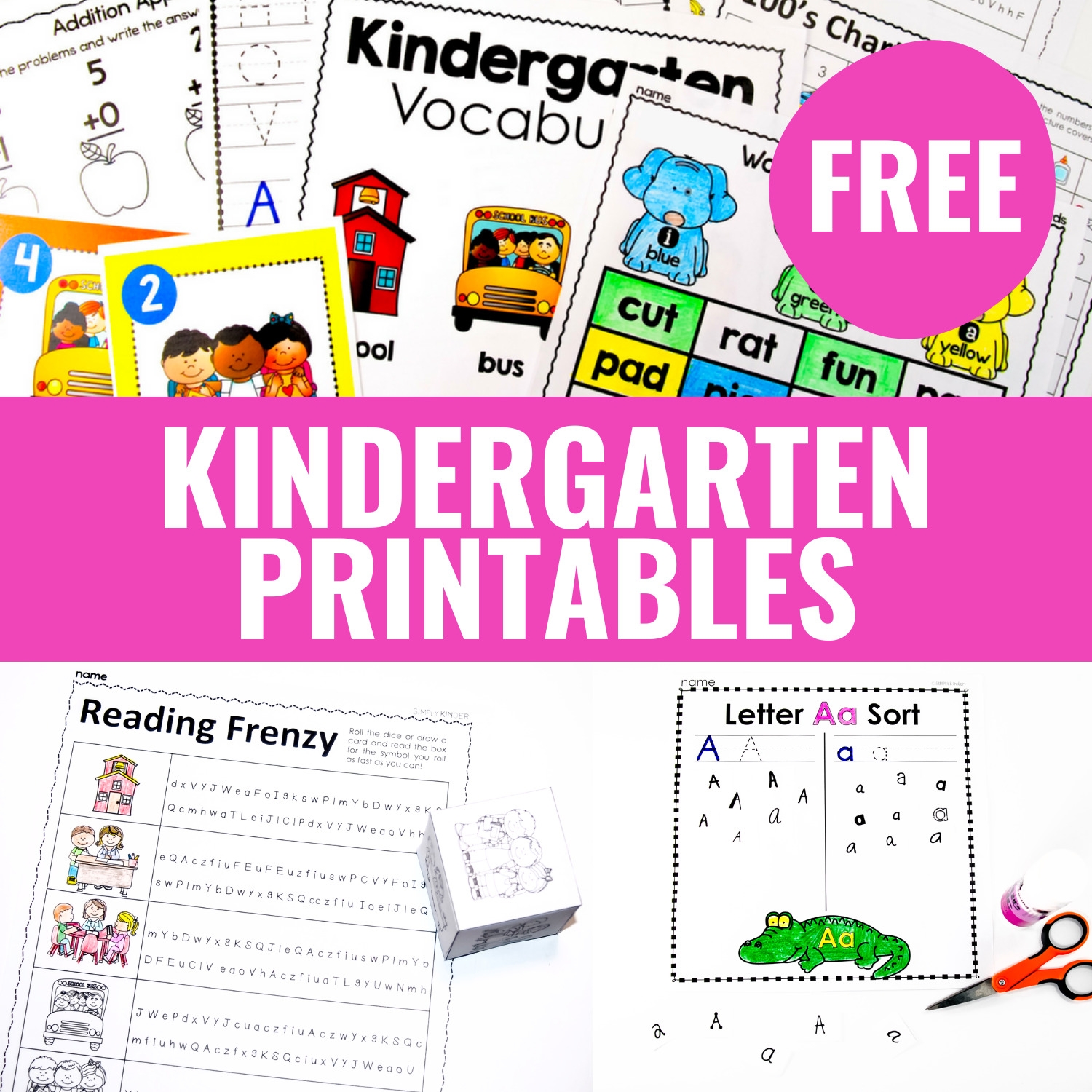 kindergarten activity sheets free printables