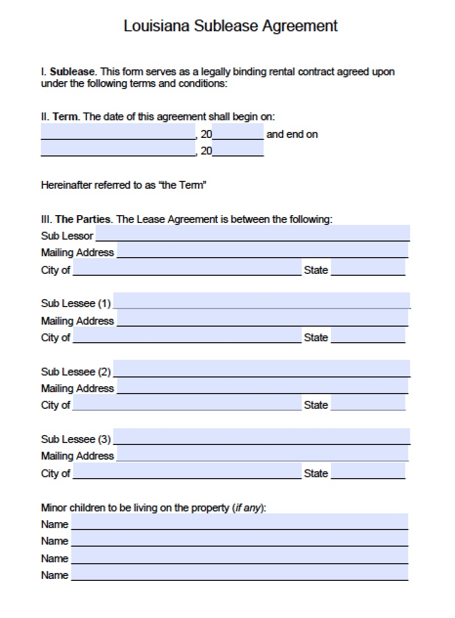 free printable house rental agreement