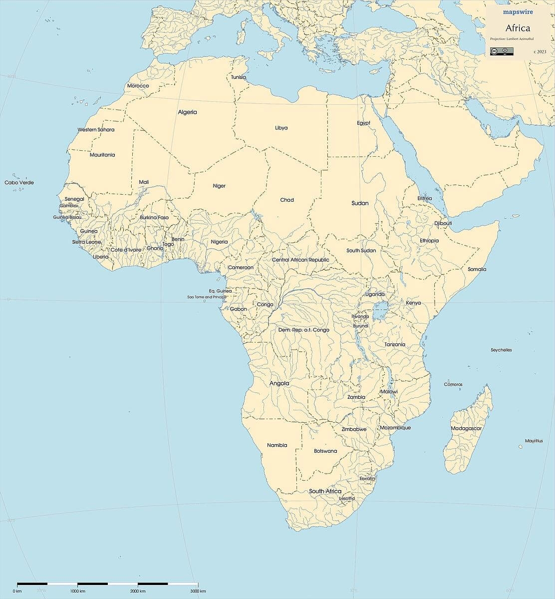 africa map printable pdf free download