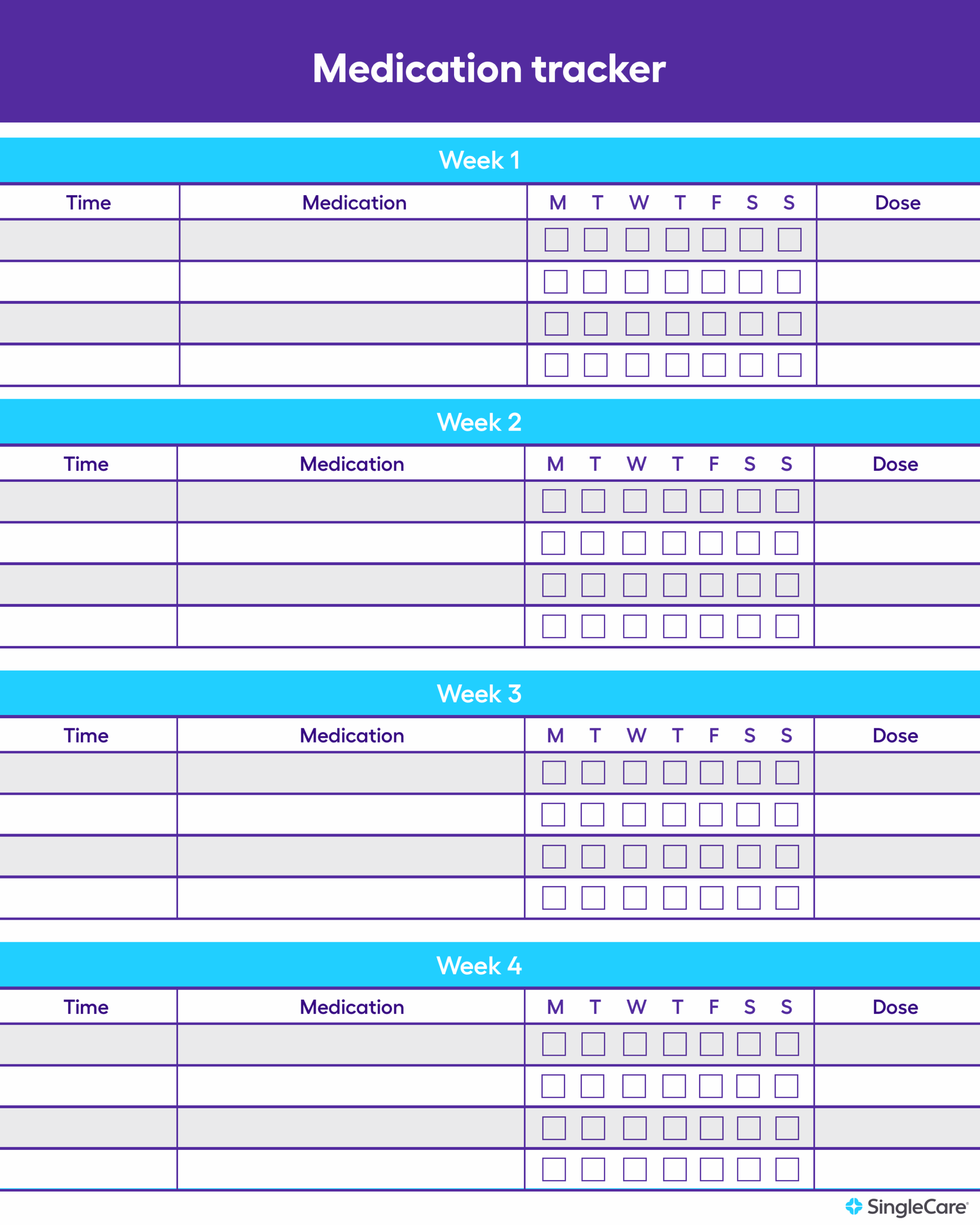 medication tracker printable