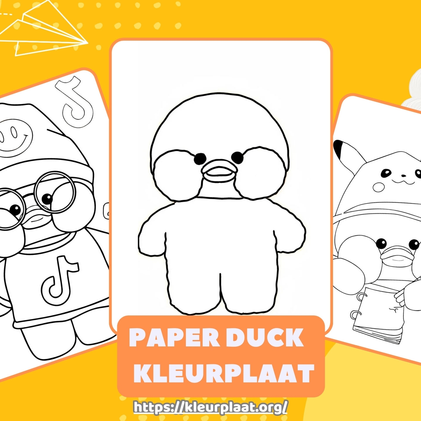 cute paper duck printable