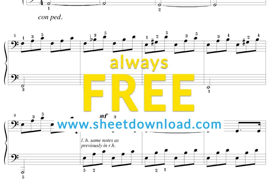 Free Piano Sheet Music To Download And Print High Quality PDFs Worksheets Library