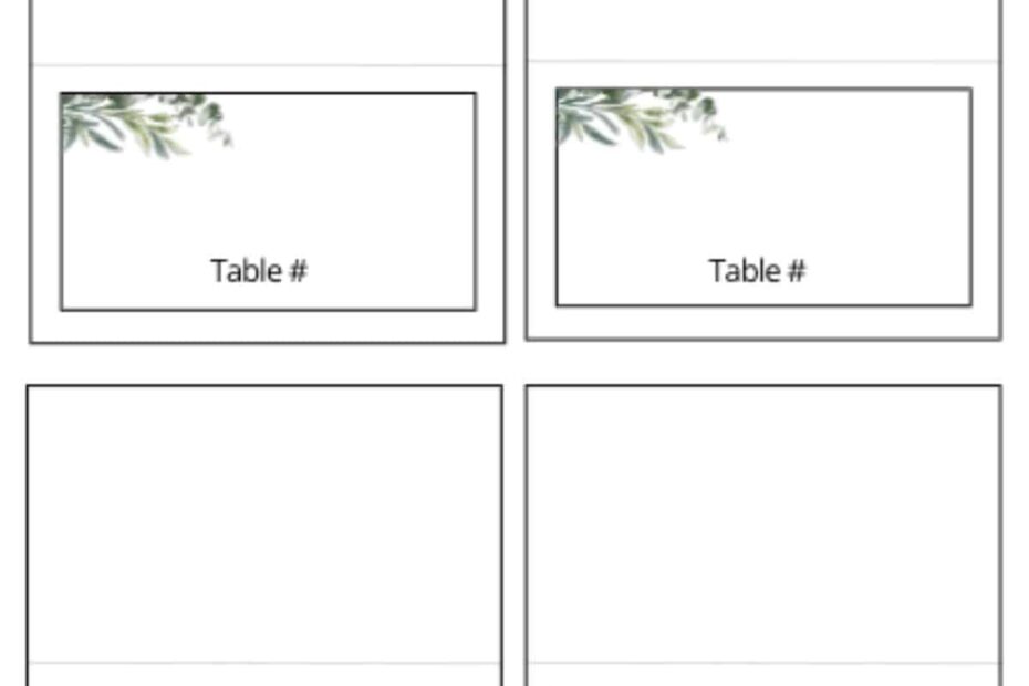 Free Place Card Printable Templates For Any Occasion Love Our