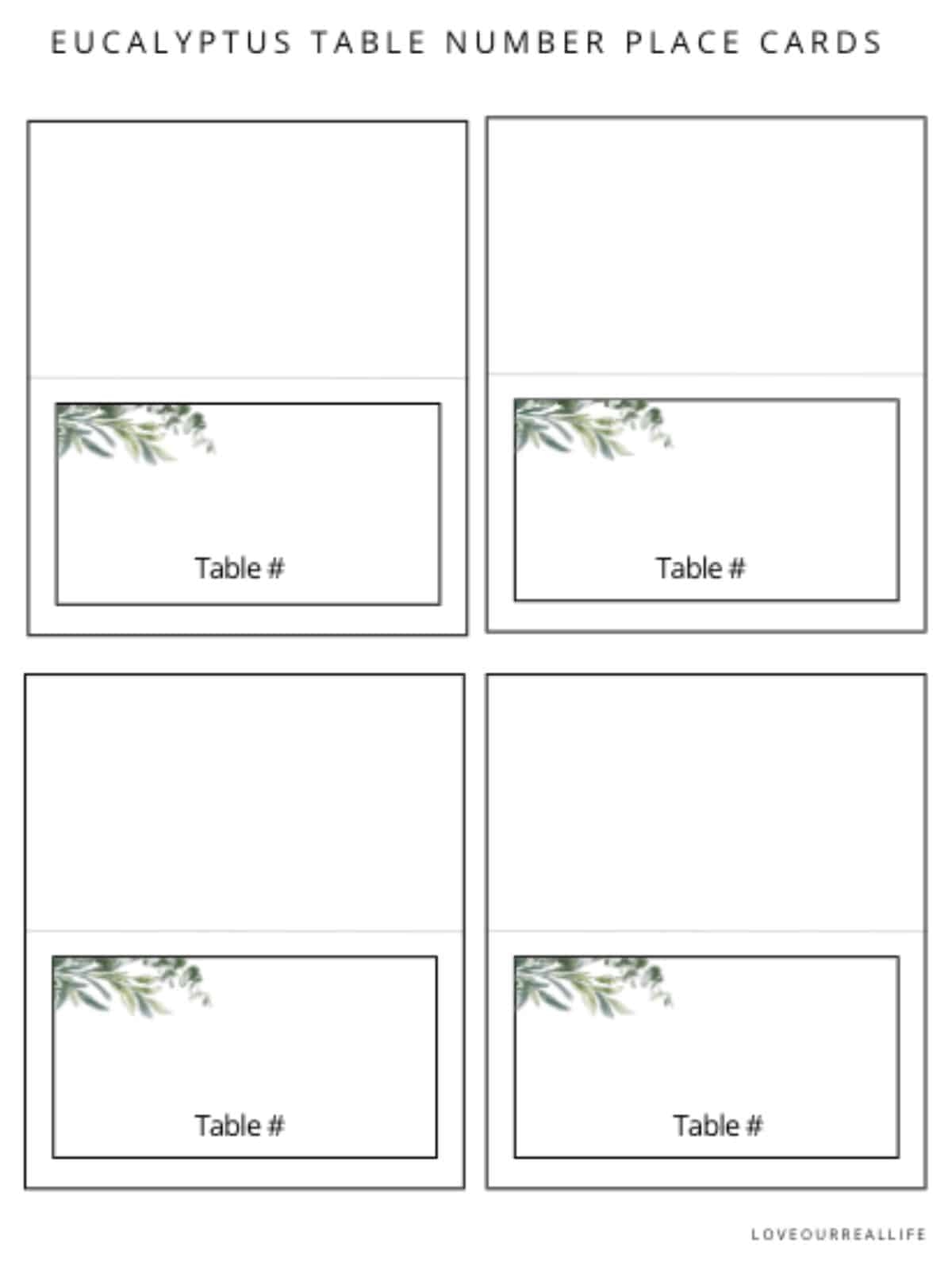 Free Place Card Printable Templates For Any Occasion Love Our 