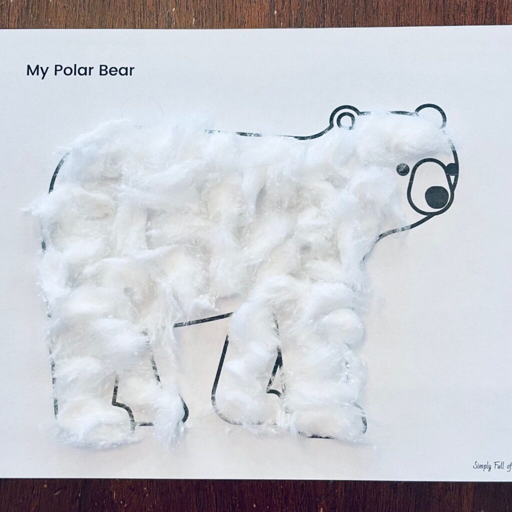 polar bear printable template