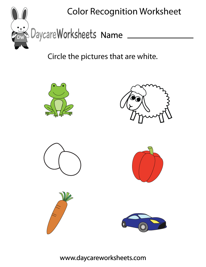 color recognition worksheets