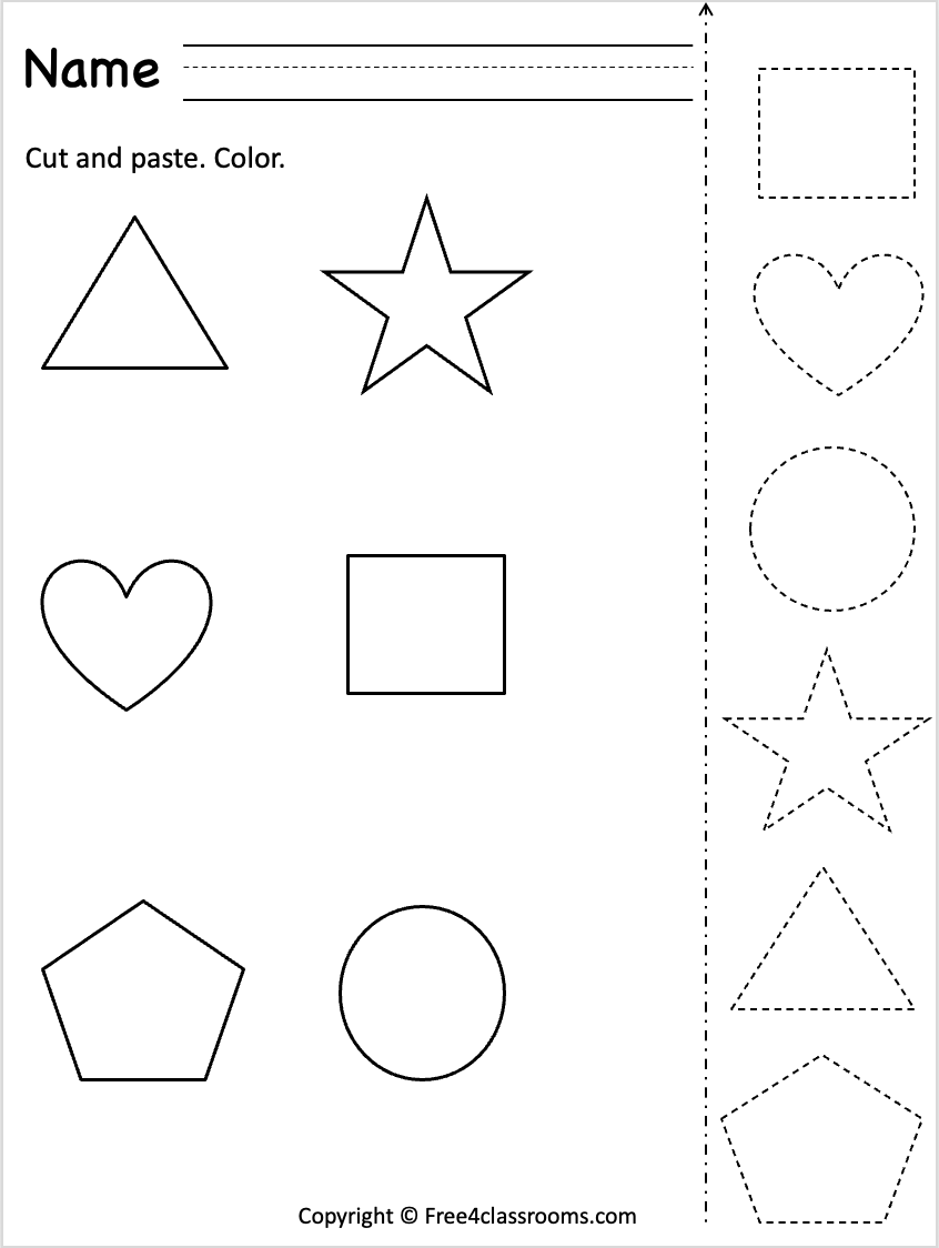 color cut and paste printables