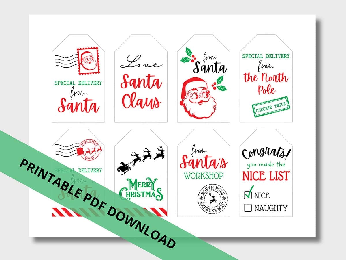 printable santa labels