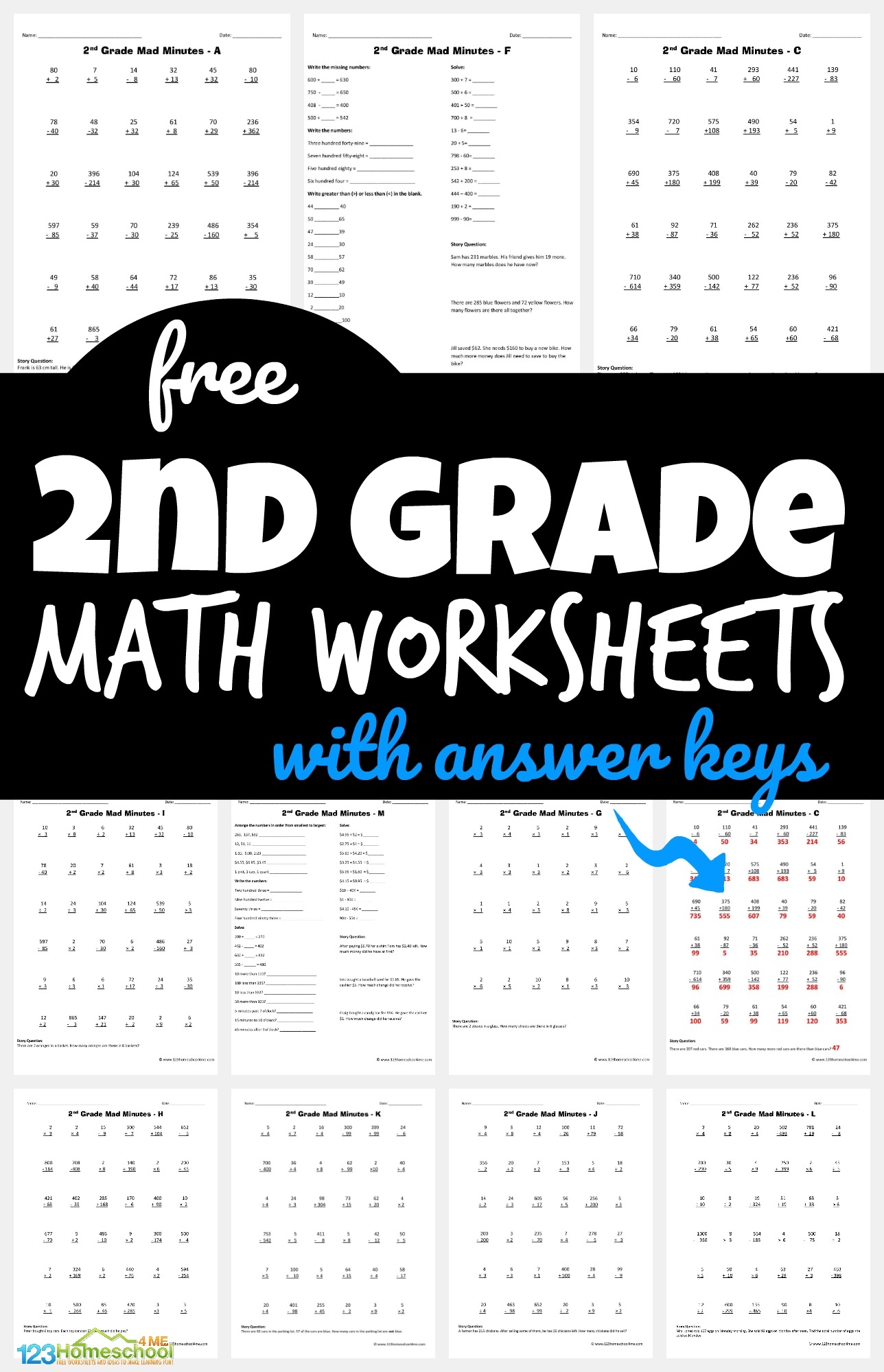 minute math worksheets