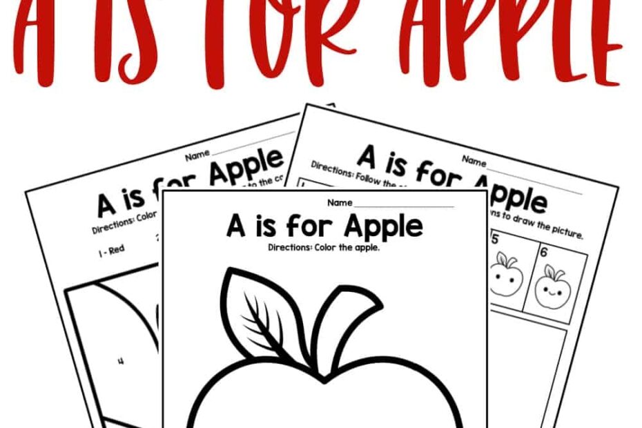 Free Printable A Is For Apple Letter A Worksheets The Keeper Of