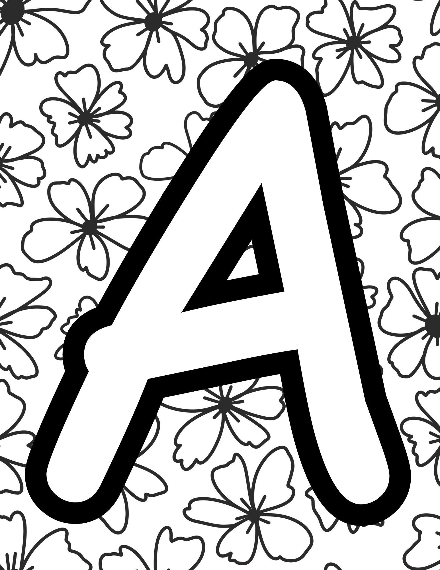 letter a coloring pages printable
