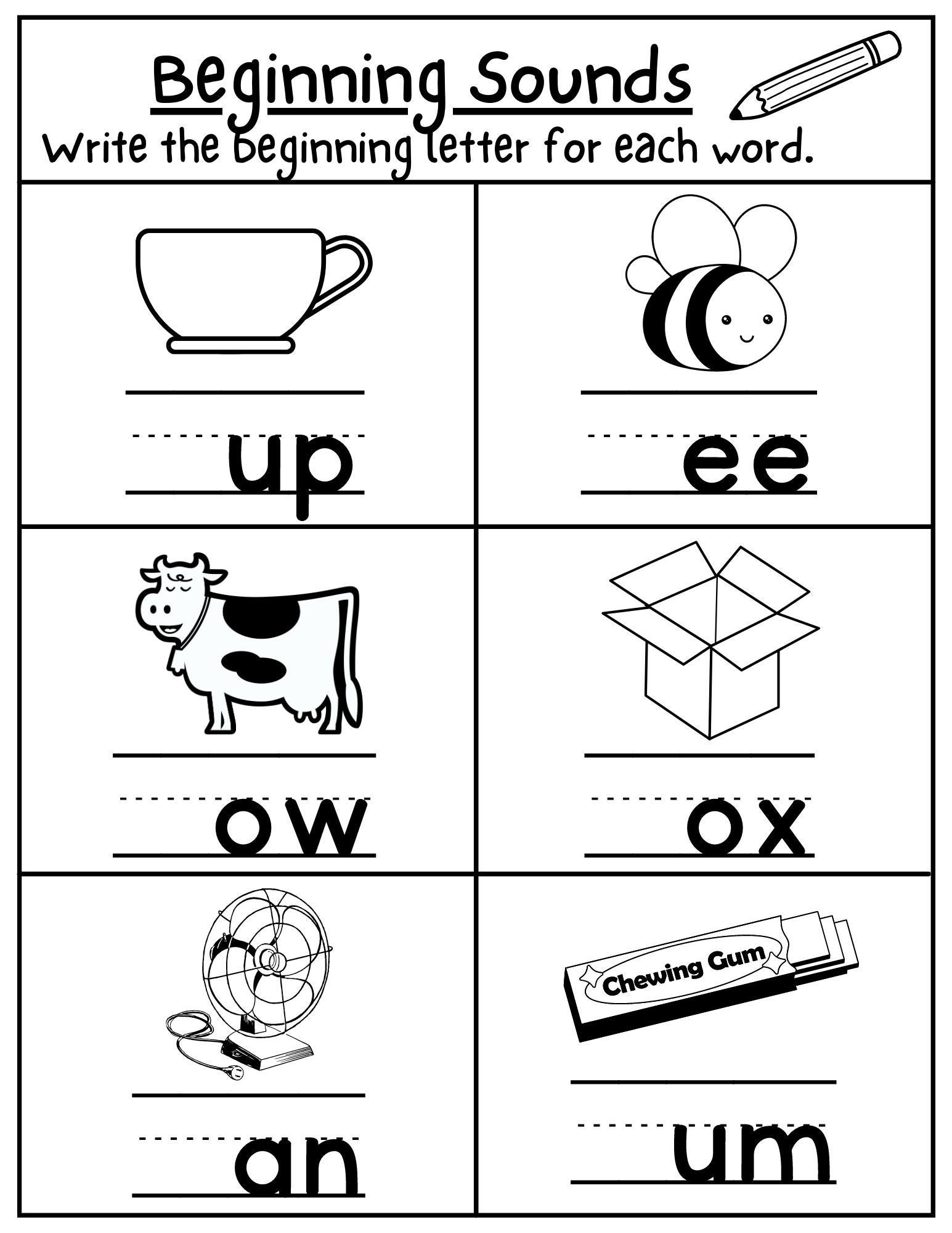 letter sounds worksheets