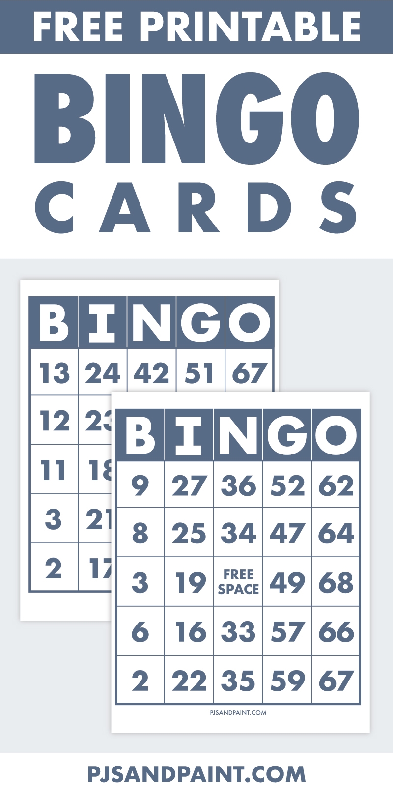 free bingo template printable