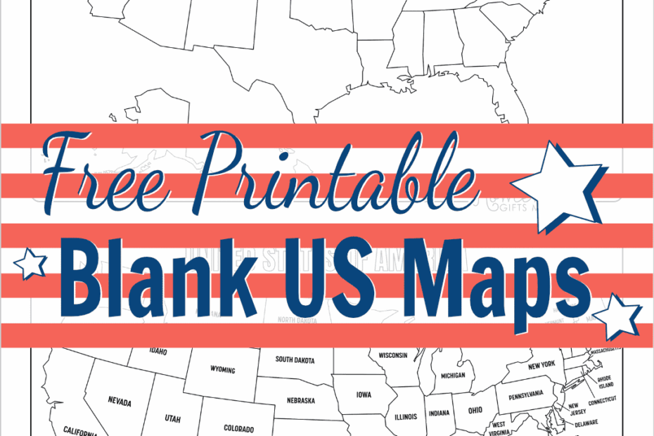 Free Printable Blank US Map PDF Download